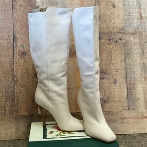 Jimmy Choo Cream Heeled Boots